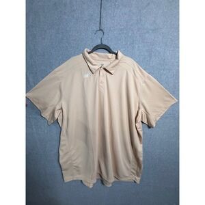 New Balance Mens 4XL Short Sleeve Polo Shirt Tan Peach Athletic Golf Top 0070